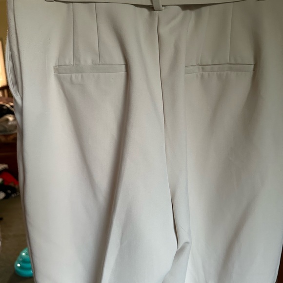 Zara size XL ankle length belted pants in Ecru - Picture 4 of 5